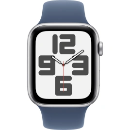 Смарт-часы Apple Watch SE (2024) 44mm Silver Aluminium Case with Denim Sport Band S/M (MXEQ3)
