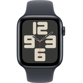 Смарт-часы Apple Watch SE (2024) 40mm Midnight Aluminium Case with Midnight Sport Band S/M (MXE73)
