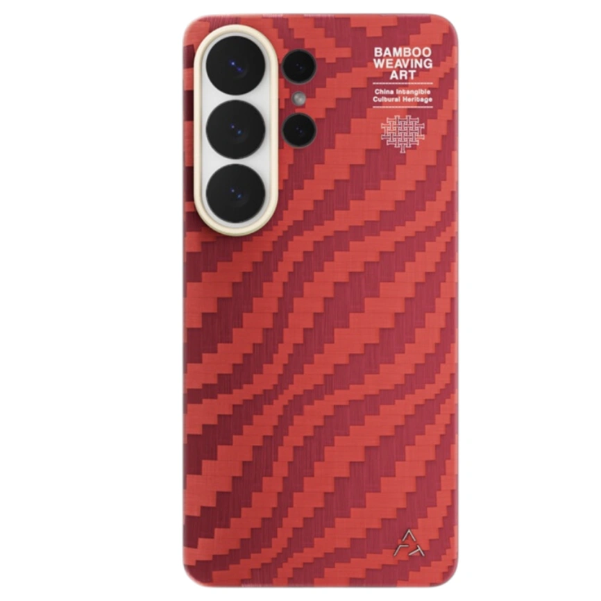 Чехол Airity Bamboo Shadow Aramid Fiber Case для Samsung Galaxy S26 Ultra Claret Red фото 1