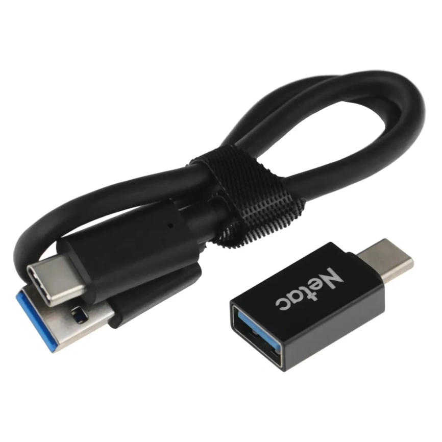 Внешний SSD накопитель Netac NT01ZSLIM-500G-32BK USB-C Black фото 5