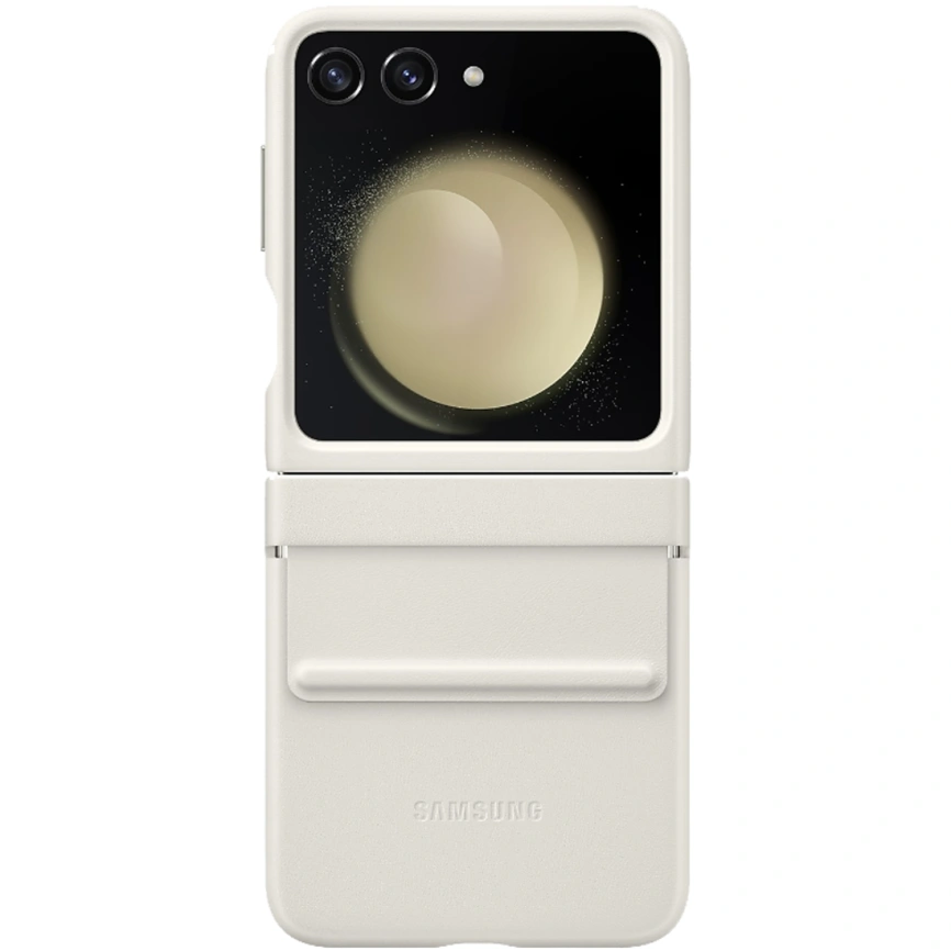 Чехол Samsung Series для Galaxy Z Flip 5 Flap Eco-Leather Case Creme фото 3