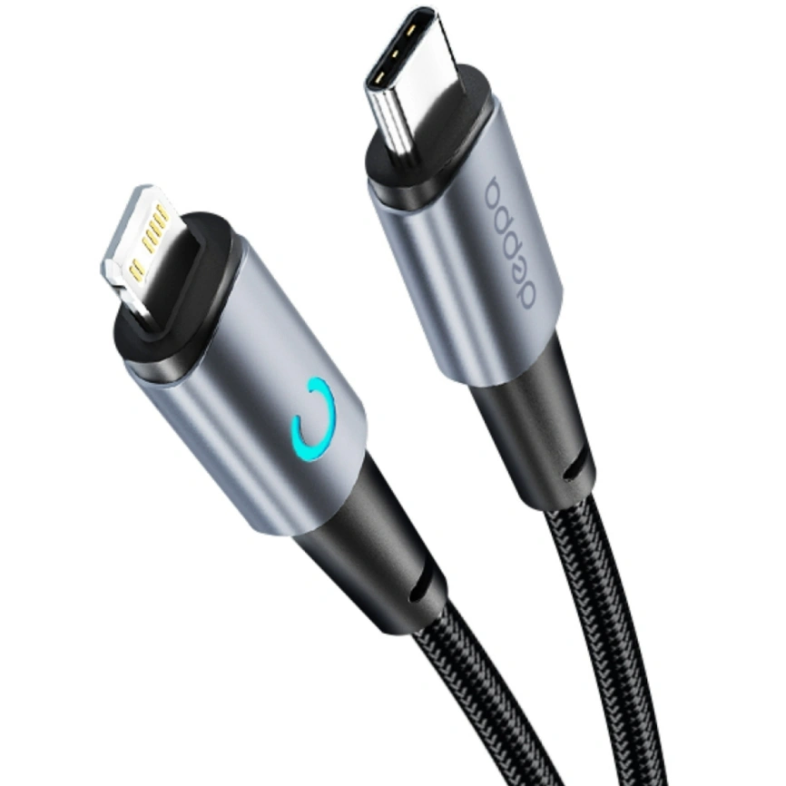 Кабель Deppa Moon USB-C/Lightning, 1,2m,72522 Gray фото 2