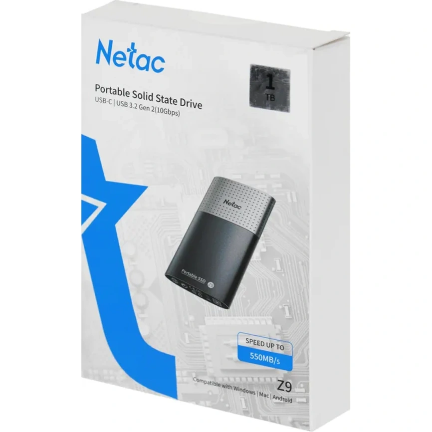 Внешний SSD накопитель Netac NT01Z9-001T-32BK USB-C Black фото 8