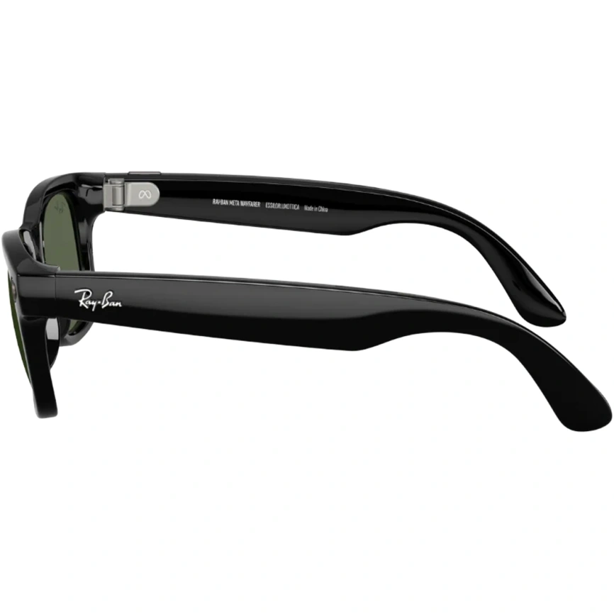 Умные очки Ray-Ban Wayfarer Shiny Black/G-15 (RW4006) L Green фото 3