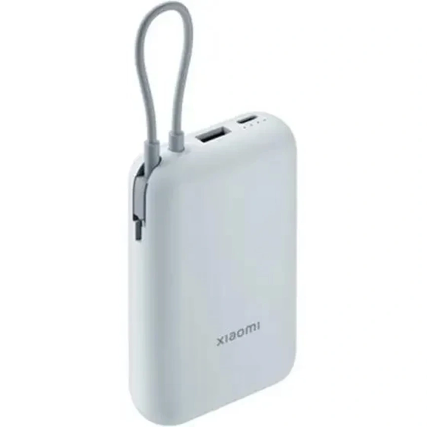 Внешний аккумулятор Xiaomi Power Bank 10000mAh (Integrated Cable) Ice Blue фото 1