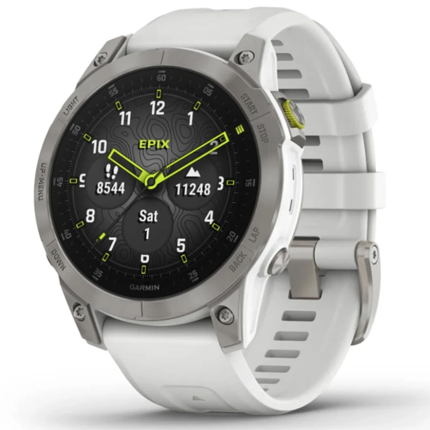 Умные часы Garmin Epix™ Gen 2 (010-02582-20) Sapphire - White Titanium фото 1