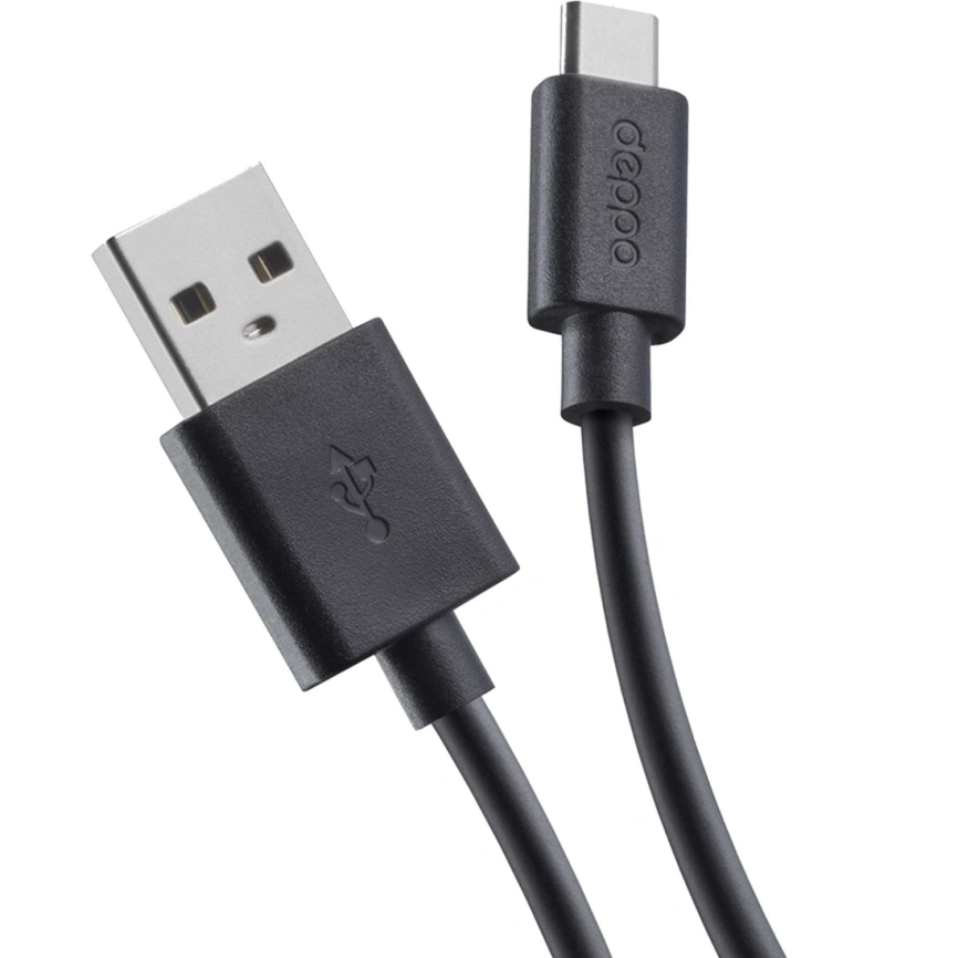 Кабель Deppa USB-A/USB-C 2m Black (72313) фото 1