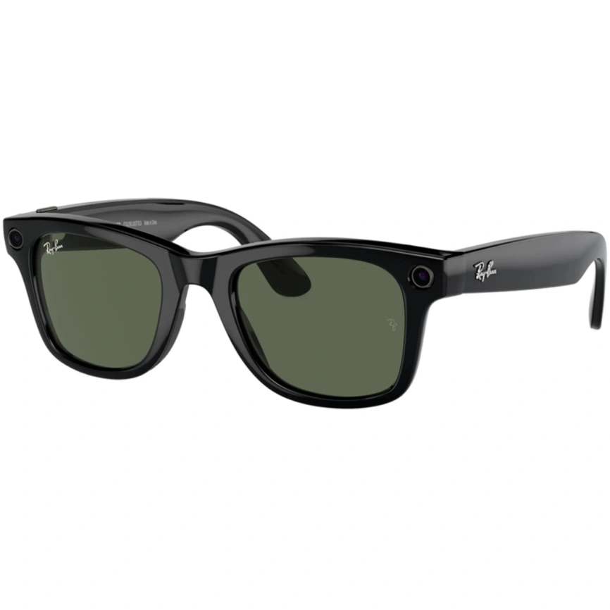 Умные очки Ray-Ban Wayfarer Shiny Black/G-15 (RW4006) L Green фото 1