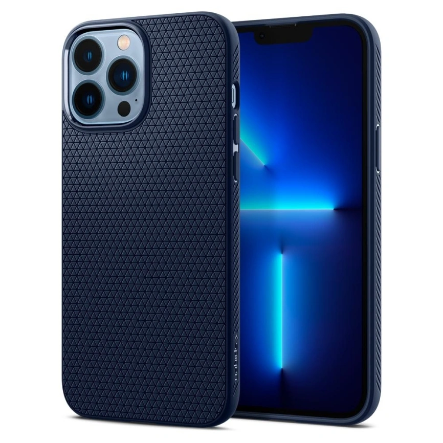 Чехол Spigen Liquid Air для iPhone 13 Pro Max (ACS03202) Navy Blue фото 2