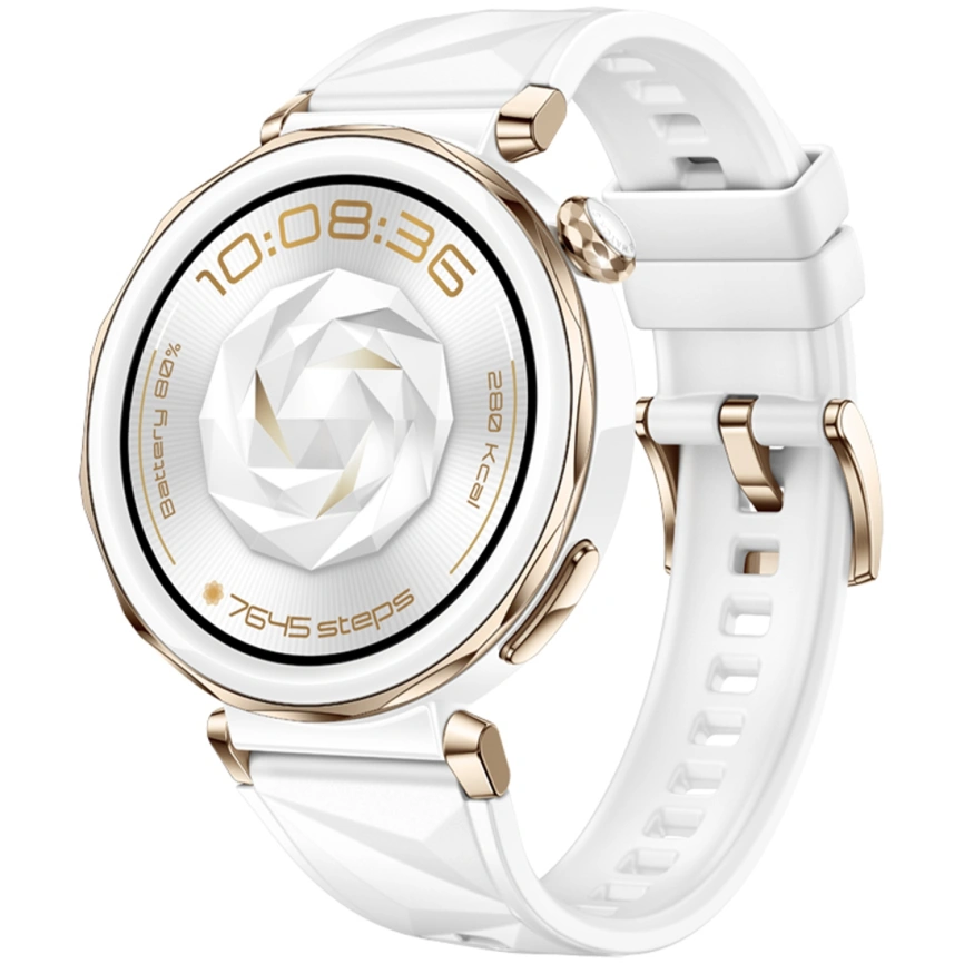 Смарт-часы Huawei Watch GT 5 Pro 42mm White Fluoroelastomer (55020DGW) фото 1